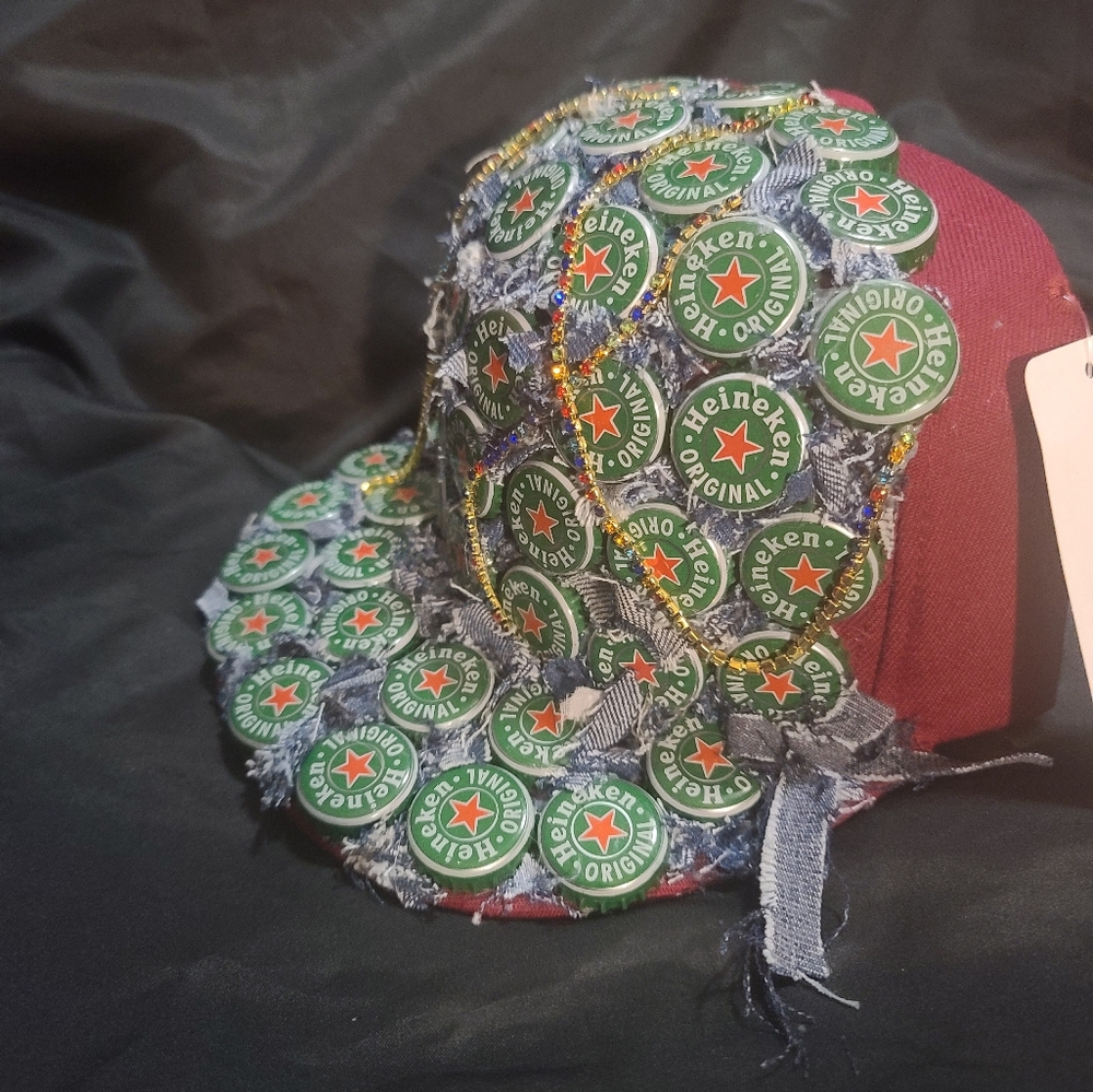 Burgundy/Denim Heineken Bottlecap Cap